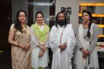Hemaji, Sri Sri Ravishankar, Esha and Ahana at Hema Malini_s new home named Advitiya inaugurated by Sri Sri Ravi Shankar in Mumbai on 3rd March 2013.JPG